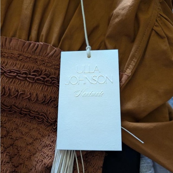 NWT Ulla Johnson Ayaz Sandstone Midi Cotton Dress Size 6 - Picture 10 of 11